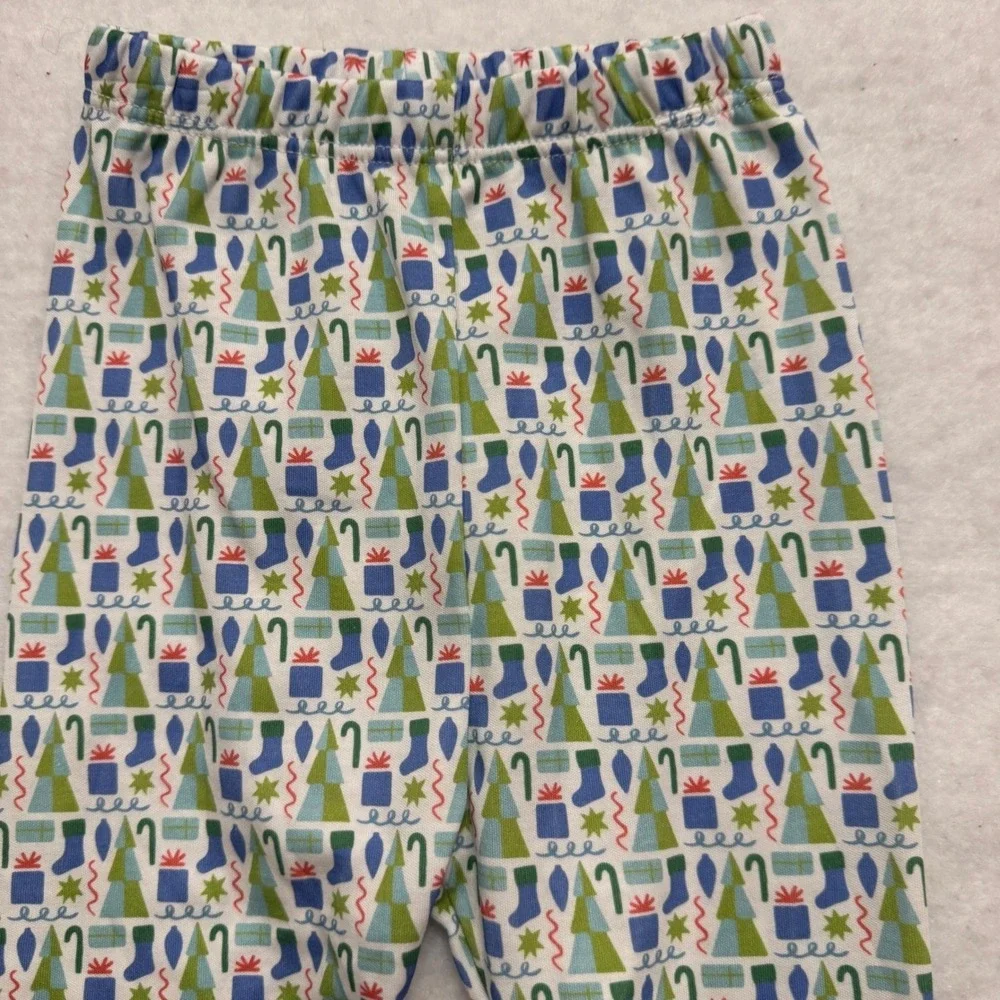 NEW Lila and Hayes Kids Christmas‎ Pajama Pants 12-18M Pima Cotton Holiday Print